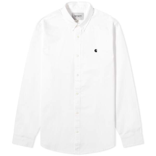 カーハート メンズ シャツ トップス Carhartt WIP Madison Shirt White & Black