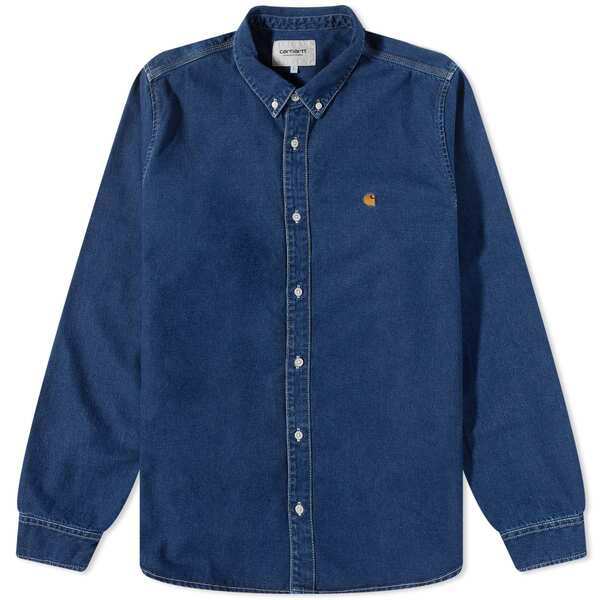 カーハート メンズ シャツ トップス Carhartt WIP Weldon Denim Shirt Blue Stone Washedの通販は