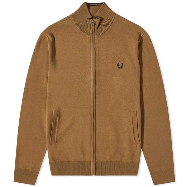 フレッドペリー メンズ ニット・セーター アウター Fred Perry Classic Zip Through Cardigan Shaded  Stone｜au PAY マーケット