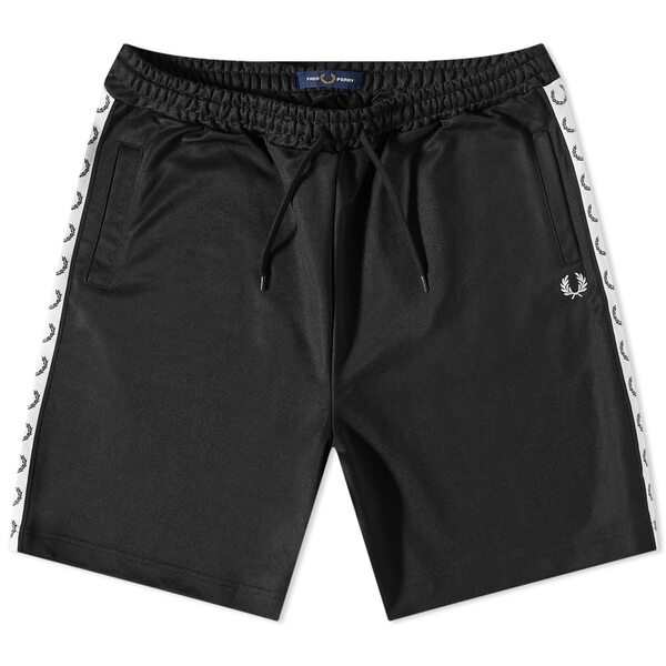 フレッドペリー メンズ ハーフパンツ・ショーツ ボトムス Fred Perry Taped Tricot Shorts Black