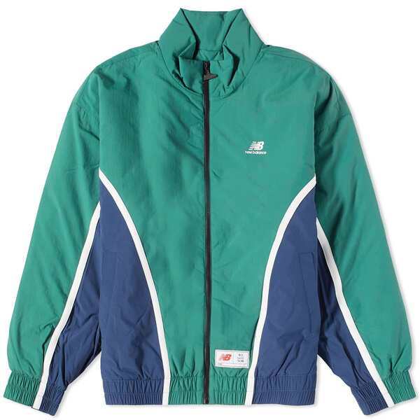 ニューバランス メンズ ジャケット・ブルゾン アウター New Balance Hoops Woven Jacket Team Forest Green