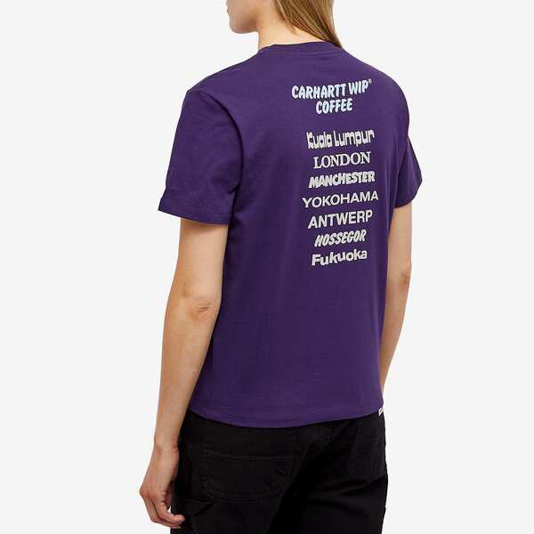カーハート レディース Tシャツ トップス Carhartt WIP Coffee T-Shirt Cassis