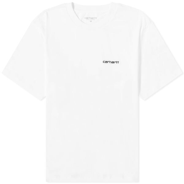 カーハート レディース Tシャツ トップス Carhartt WIP Script Embroidery Logo T-Shirt White & Blackの通販は