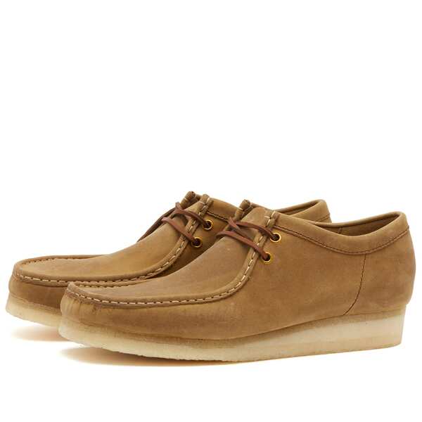 クラークス メンズ スニーカー シューズ Clarks Originals Wallabee Brown Leatherの通販は