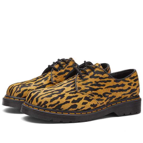 ドクターマーチン メンズ ブーツ・レインブーツ シューズ Dr. Martens x Wacko Maria 1461 Camel & Black  Tiger Camo Hair On｜au PAY マーケット