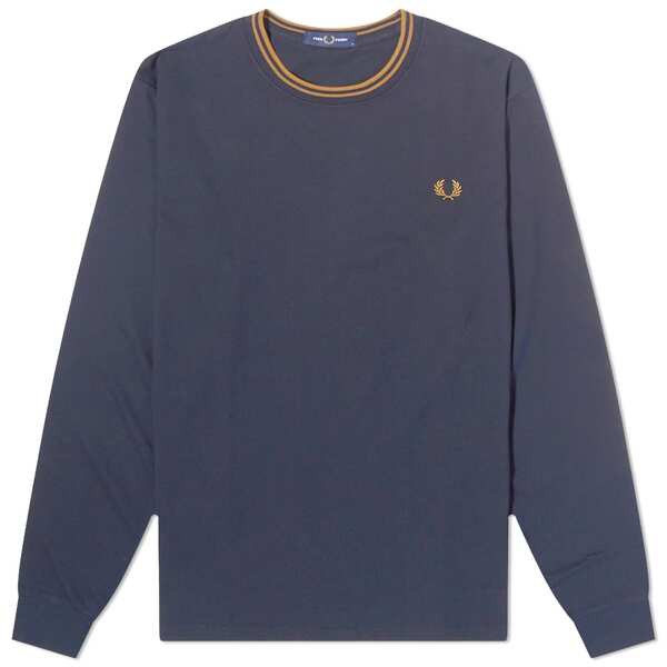 フレッドペリー メンズ Tシャツ トップス Fred Perry Long Sleeve Twin