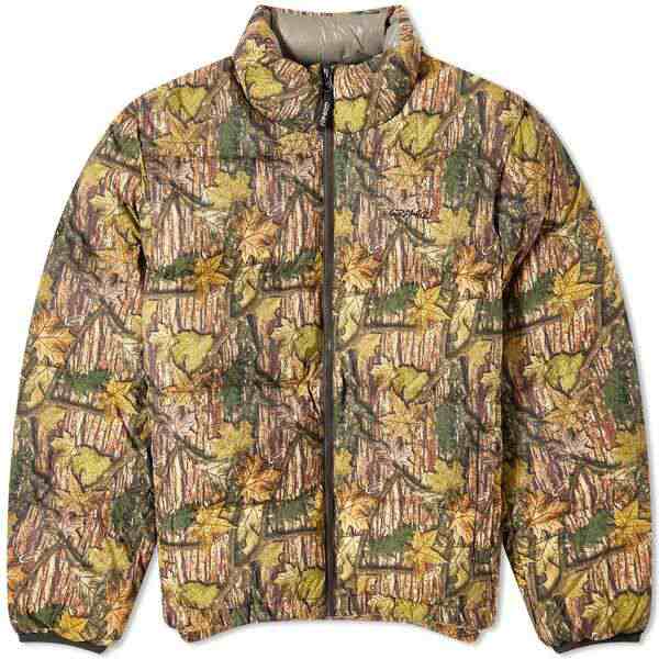 グラミチ メンズ ジャケット・ブルゾン アウター Gramicci Down Puffer Jacket Leaf Camo