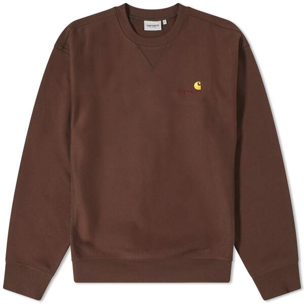 カーハート メンズ ニット・セーター アウター Carhartt WIP American Script Sweater Tobacco