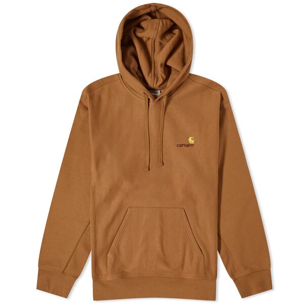 カーハート メンズ ニット・セーター アウター Carhartt WIP Hooded American Script Sweater Hamilton Brown