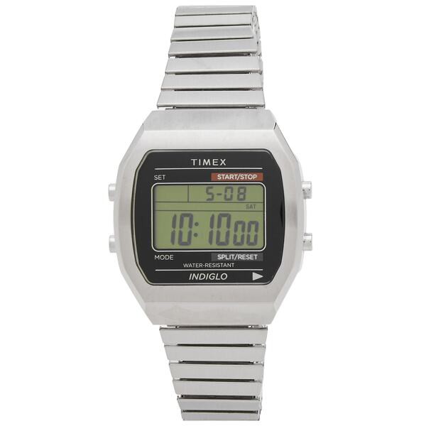 タイメックス メンズ 腕時計 アクセサリー Timex T80 Digital Steel Expansion Band 36mm Watch Steel