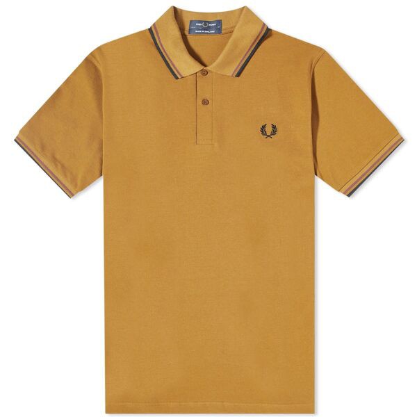 フレッドペリー メンズ ポロシャツ トップス Fred Perry Twin Tipped Polo - Made in England Dark  Caramel, Whisky Brown & Black｜au PAY マーケット