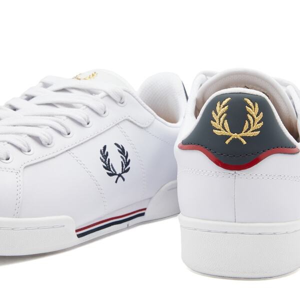 フレッドペリー メンズ スニーカー シューズ Fred Perry B722 Leather Sneaker White & Navy