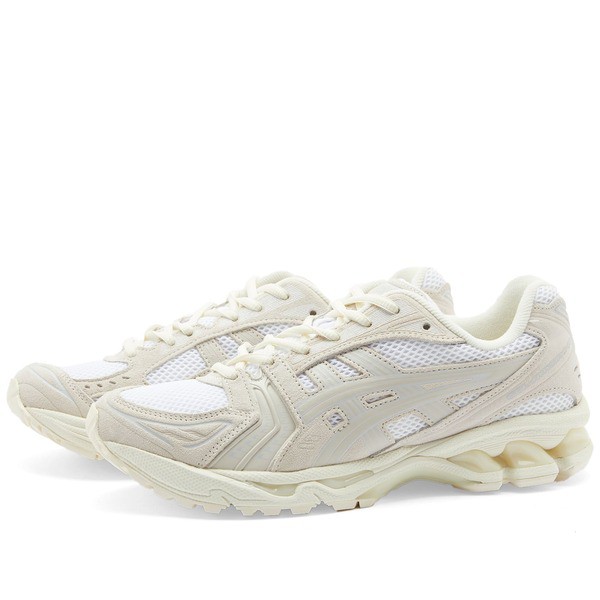 アシックス レディース スニーカー シューズ Asics GEL-KAYANO 14 White & Smoke Grey