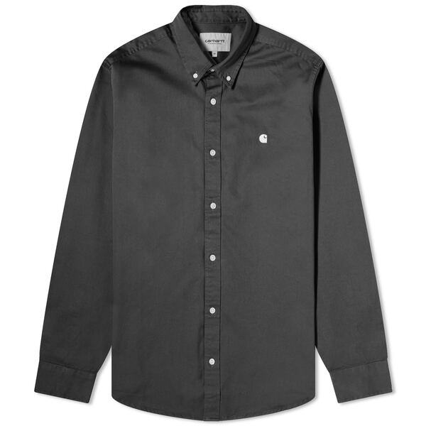 カーハート メンズ シャツ トップス Carhartt WIP Madison Shirt Charcoal & White