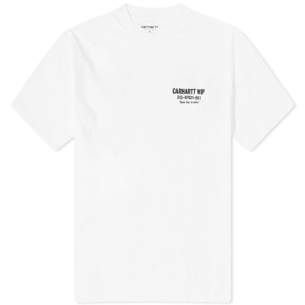 カーハート メンズ Tシャツ トップス Carhartt WIP Less Troubles T-Shirt White & Black 10,124円