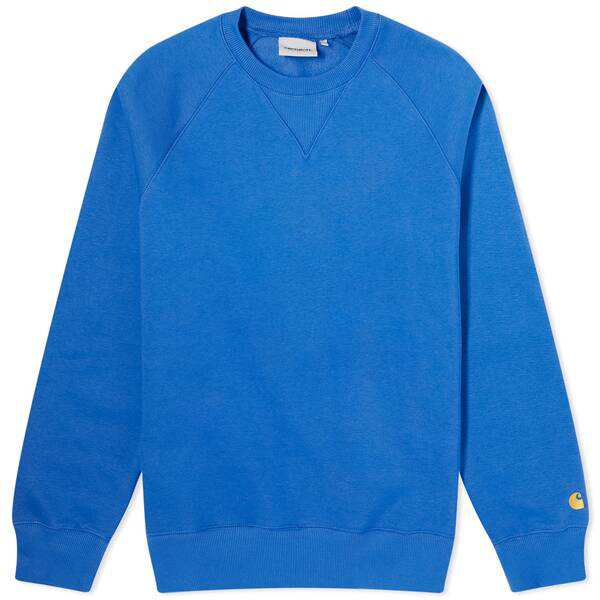 カーハート メンズ パーカー・スウェット アウター Carhartt WIP Chase Crew Sweat Acapulco & Goldの通販は