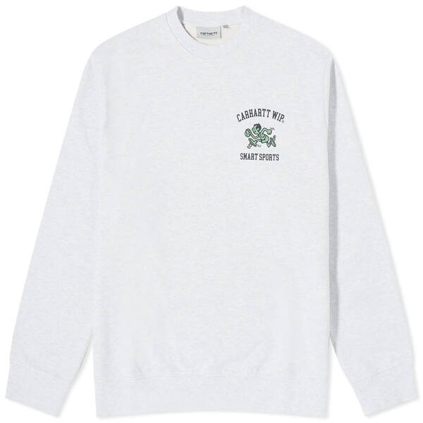 カーハート メンズ パーカー・スウェット アウター Carhartt WIP Smart Sports Crew Sweat Ash Heather