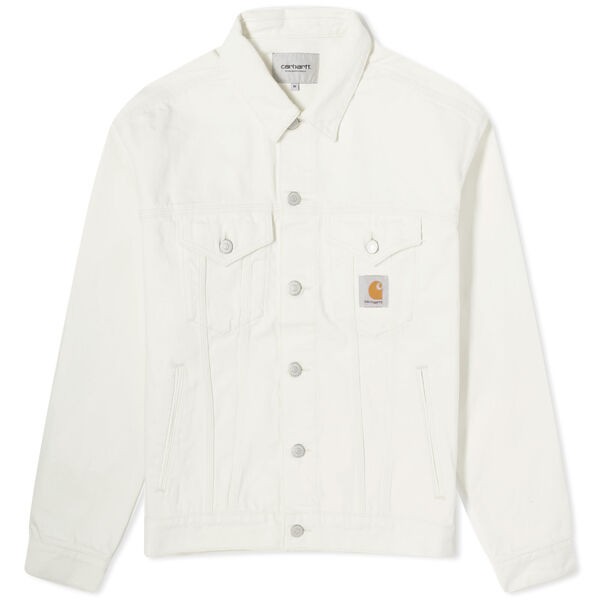 カーハート メンズ ジャケット・ブルゾン アウター Carhartt WIP Helston Denim Jacket White Rinsed