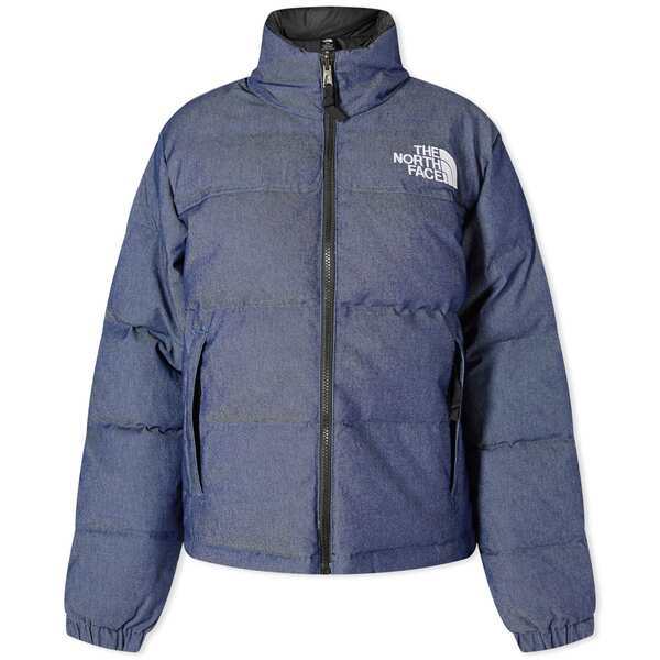 ノースフェイス レディース ジャケット・ブルゾン アウター The North Face 92 Reversible Nuptse Jacket Denim Blue & Black