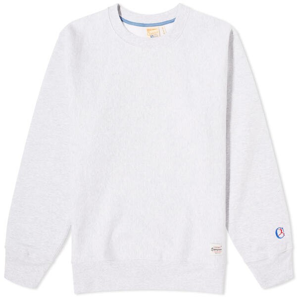 チャンピオン メンズ パーカー・スウェット アウター Champion Made in USA Reverse Weave Crew Sweat Silver Grey Marl