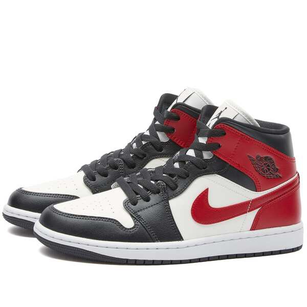 ジョーダン レディース スニーカー シューズ Air Jordan 1 MID W Sail Red & White