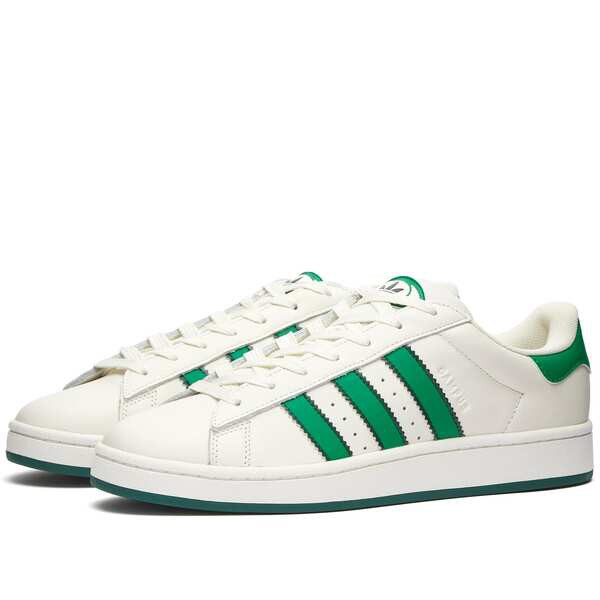 アディダス メンズ スニーカー シューズ Adidas CAMPUS 00s Core White Green & Off White