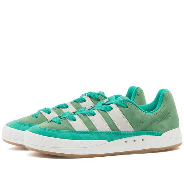 アディダス メンズ スニーカー シューズ Adidas ADIMATIC Preloved Green Core White & Semi Court Green