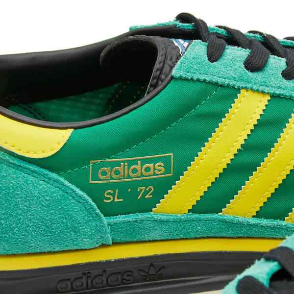 アディダス メンズ スニーカー シューズ Adidas SL 72 RS Green & Yellow & Core Black