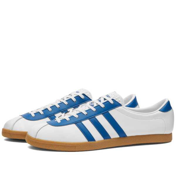 アディダス メンズ スニーカー シューズ Adidas LONDON Core White Dark Marine & Gum 3