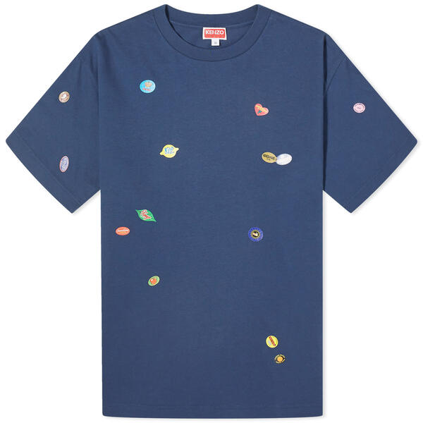 ケンゾー メンズ Tシャツ トップス Kenzo Fruit Stickers Tee Midnight Blueの通販は 23,480円