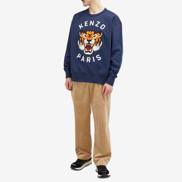 ケンゾー メンズ パーカー・スウェット アウター Kenzo Lucky Tiger Crew Sweat Midnight Blue