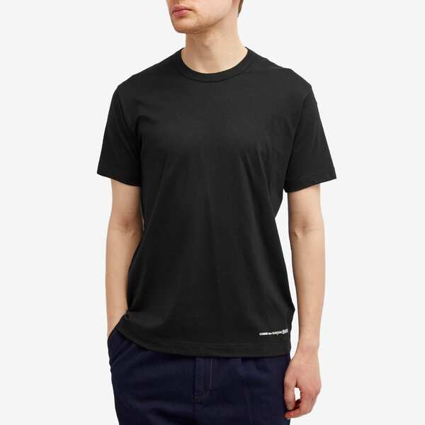 コム・デ・ギャルソン メンズ Tシャツ トップス Comme des Garcons SHIRT Logo T-Shirt Blackの通販は