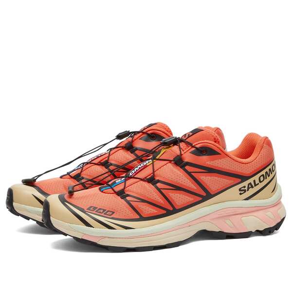 サロモン メンズ スニーカー シューズ Salomon XT-6 Living Coral, Black & Cementの通販は