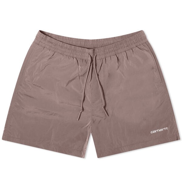カーハート メンズ ハーフパンツ・ショーツ 水着 Carhartt WIP Tobes Swim Shorts Glassy Pink & Whiteの通販は