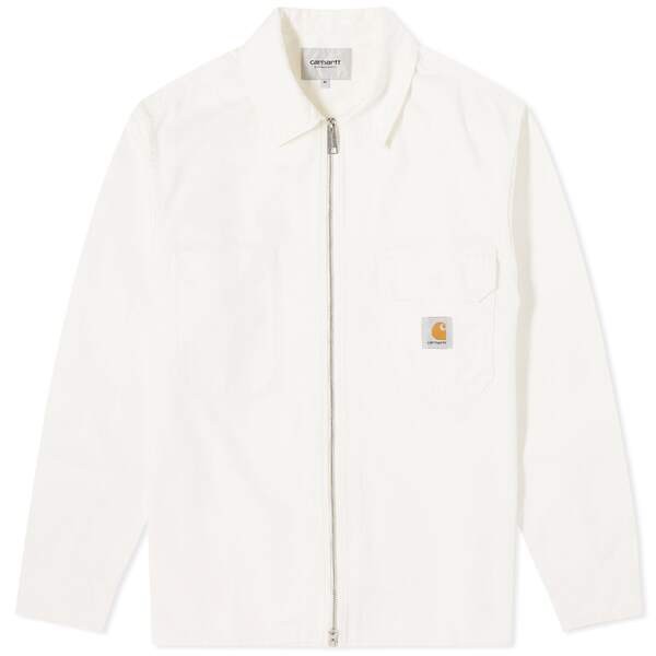 カーハート メンズ ジャケット・ブルゾン アウター Carhartt WIP Rainer Zip Shirt Jacket Off White