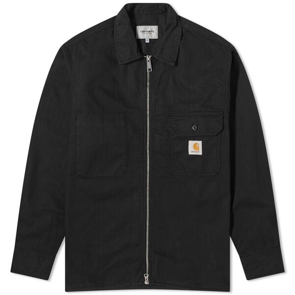 カーハート メンズ ジャケット・ブルゾン アウター Carhartt WIP Rainer Zip Shirt Jacket Black