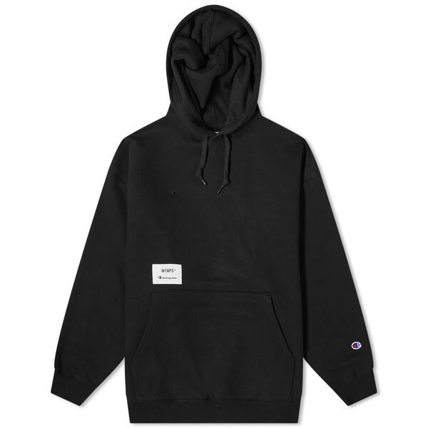 チャンピオン メンズ パーカー・スウェット アウター Champion x WTAPS Hoodie Black