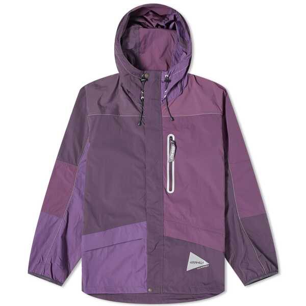 グラミチ メンズ ジャケット・ブルゾン アウター Gramicci x And Wander Patchwork Wind Jacket Multi Purple