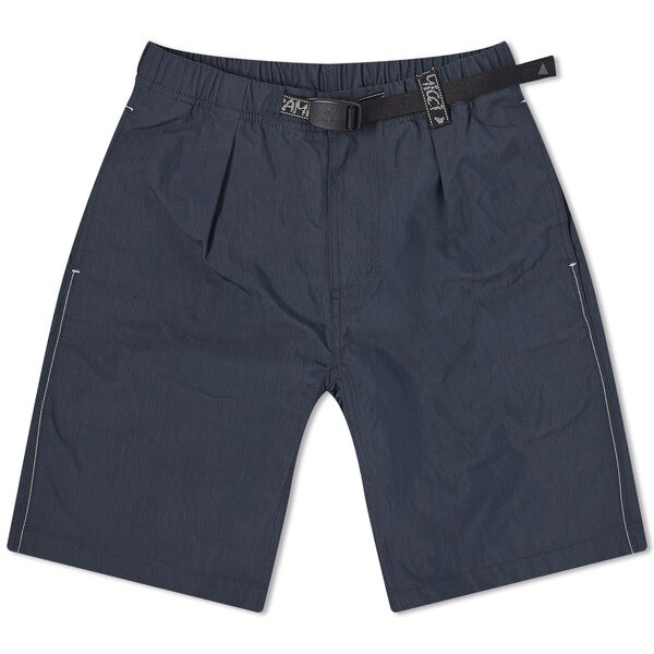 グラミチ メンズ ハーフパンツ・ショーツ ボトムス Gramicci x And Wander Climbing G-Shorts Navyの通販は