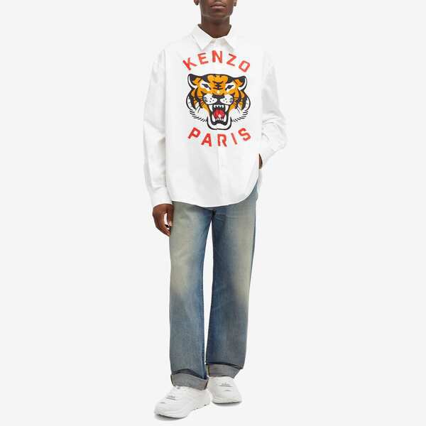 ケンゾー メンズ シャツ トップス Kenzo Lucky Tiger Shirt White