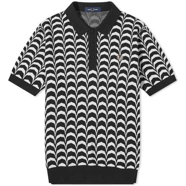 フレッドペリー メンズ ポロシャツ トップス Fred Perry Jackquard Knit Polo Blackの通販は 33,020円