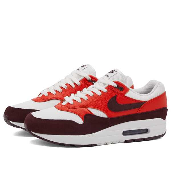 ナイキ メンズ スニーカー シューズ Nike Air Max 1 Summite White, Burgundy & Redの通販は