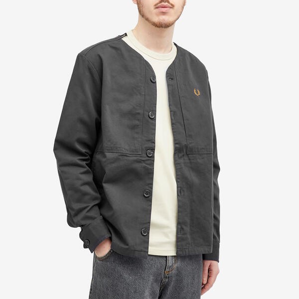 フレッドペリー メンズ シャツ トップス Fred Perry Collarless Overshirt Anchor Greyの通販はau PAY  マーケット - Revida | au PAY マーケット－通販サイト