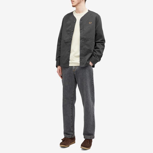 フレッドペリー メンズ シャツ トップス Fred Perry Collarless Overshirt Anchor Greyの通販はau PAY  マーケット - Revida | au PAY マーケット－通販サイト