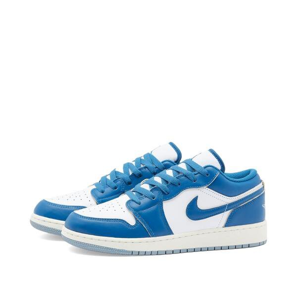 ジョーダン メンズ スニーカー シューズ Air Jordan 1 Low SE GS White Industrial Blue & Sail