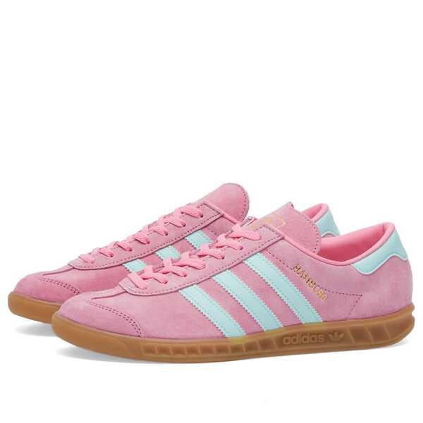 アディダス レディース スニーカー シューズ Adidas Hamburg W Bliss Pink Semi Flash Aqua & Gum 3