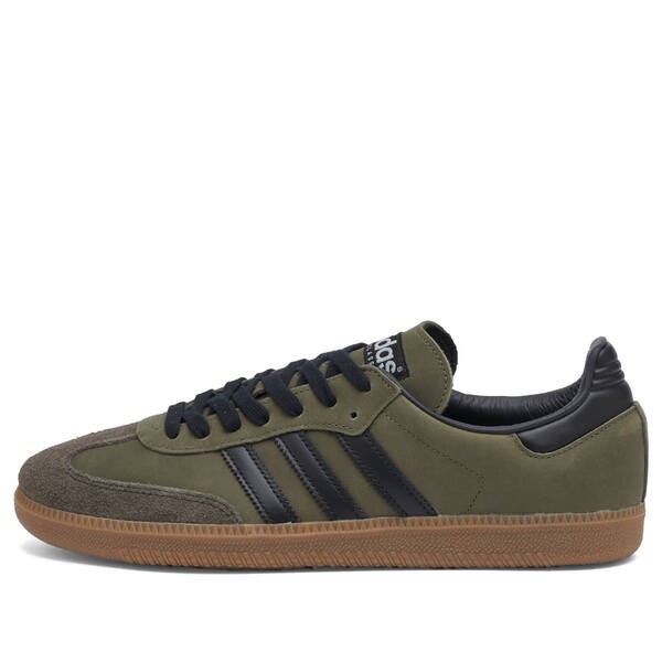 アディダス メンズ スニーカー シューズ Adidas Samba OG Base Green S15 Core Black & Brown Desert