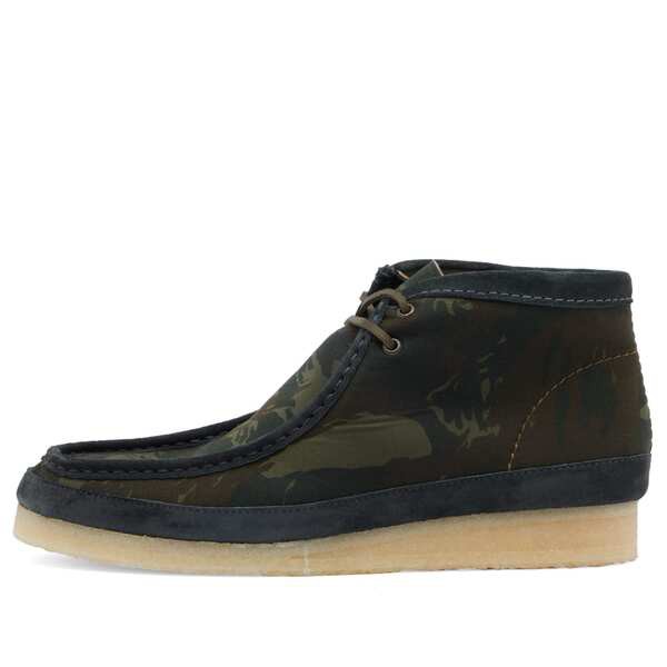 クラークス メンズ ブーツ・レインブーツ シューズ Clarks Originals Wallabee Boot Harajuku Green Camouflage