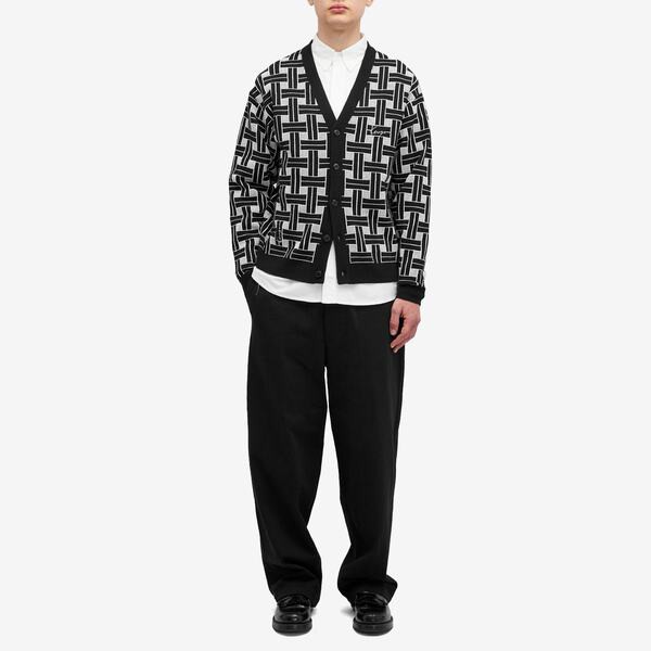 ケンゾー メンズ カーディガン アウター Kenzo Weave Cardigan Black