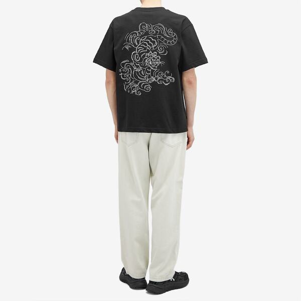 ケンゾー メンズ Tシャツ トップス Kenzo Star Tiger Oversized T-Shirt Black